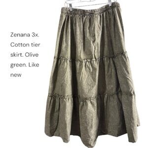 Zenana Outfitters Olive Maxi Skirt